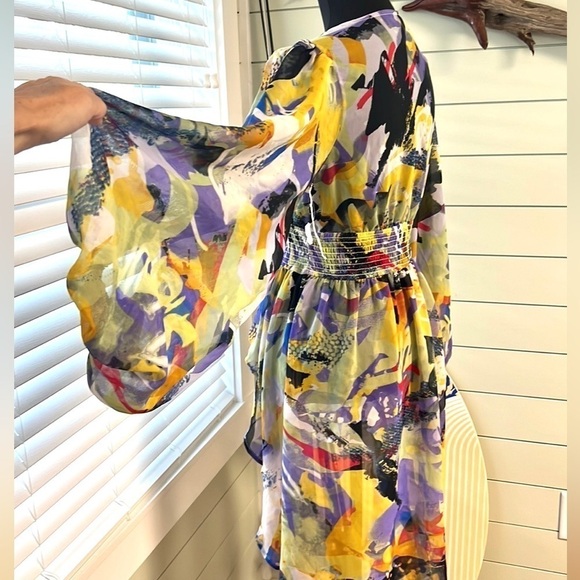 NWT,Live 4 Truth,Small, Fun,Funky &Fab Duster, Secured Button Corseted Middle, S - Picture 10 of 16